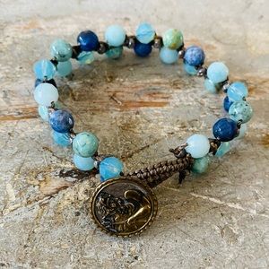 ♥️ SlashKnots ♥️ Artisan Semi-Precious Neptune Knotted Boho Bracelet